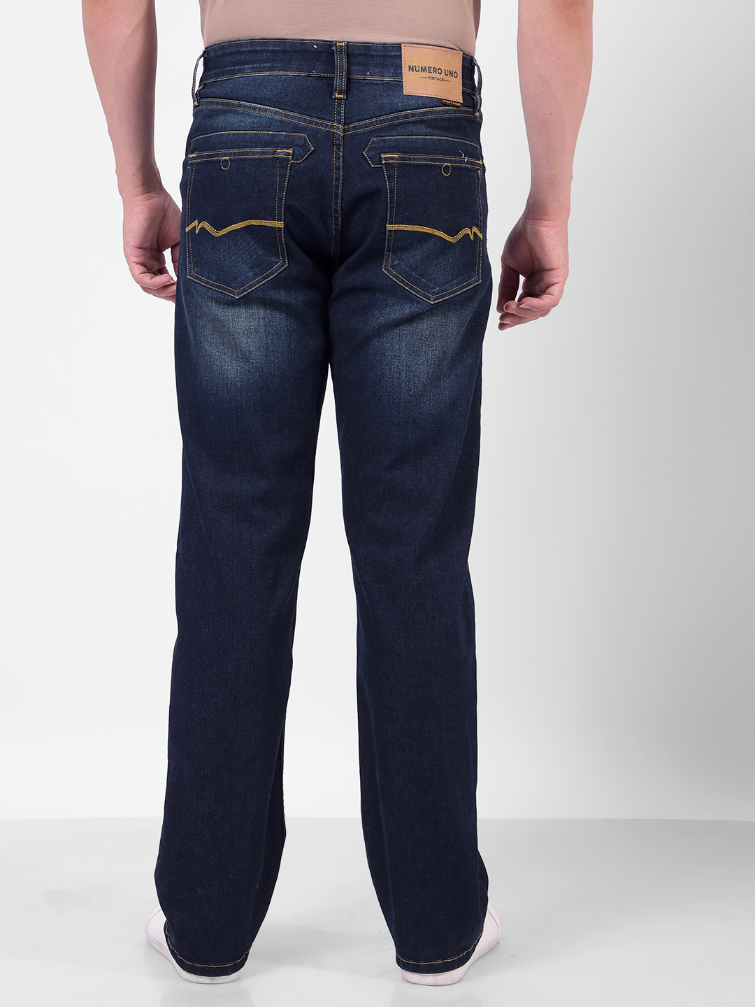 Numero Uno Men Solid Blue Jeans